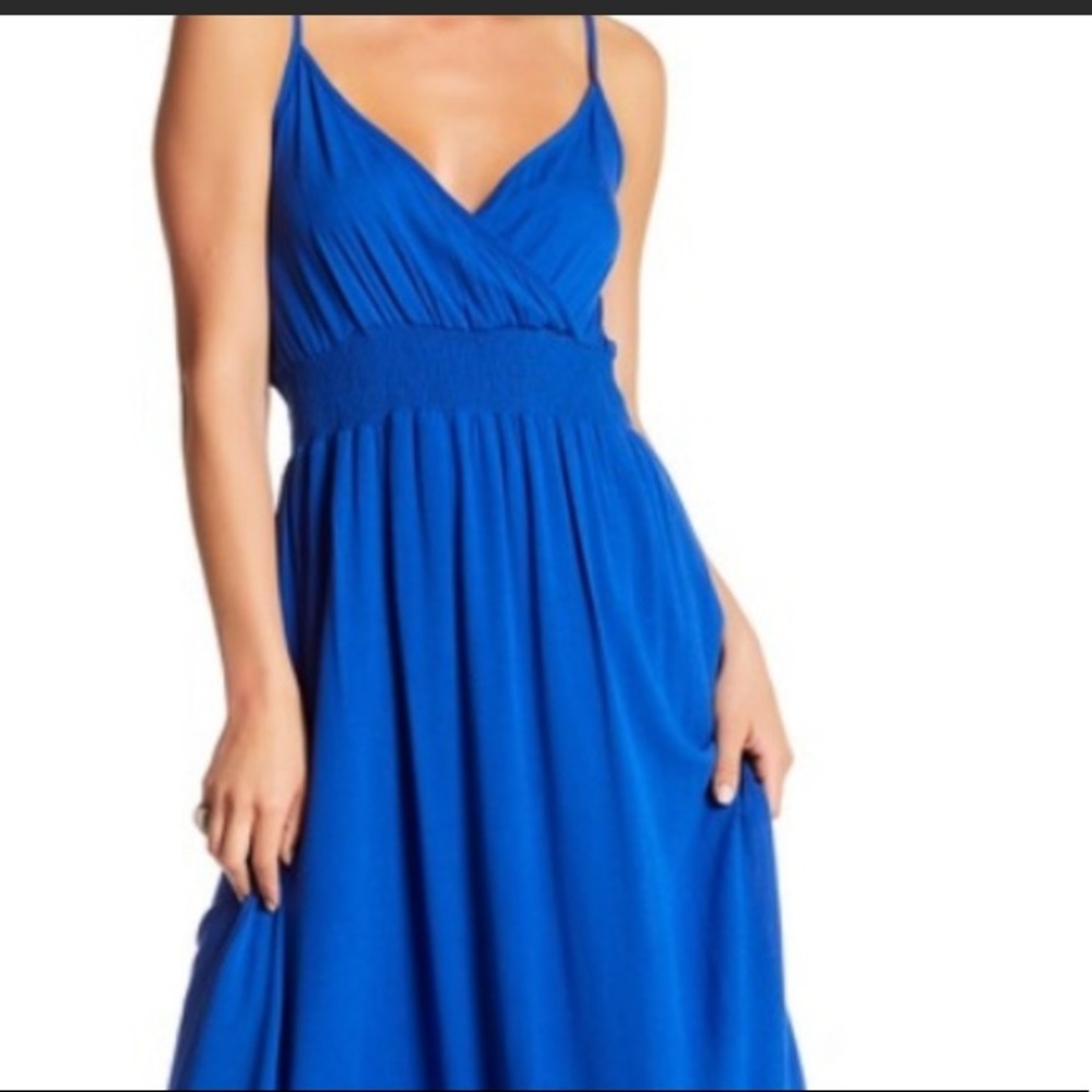 Long dark blue maxi dress